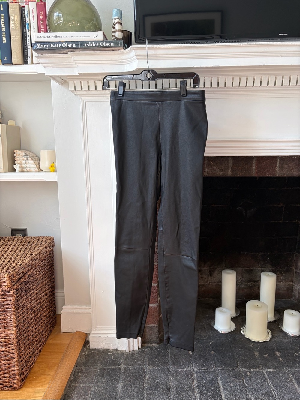 Vince Black Faux Leather Leggings